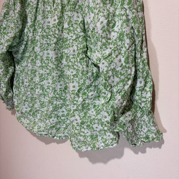 Rails Mariah Blouse Top Green Texture Floral - Picture 9 of 11
